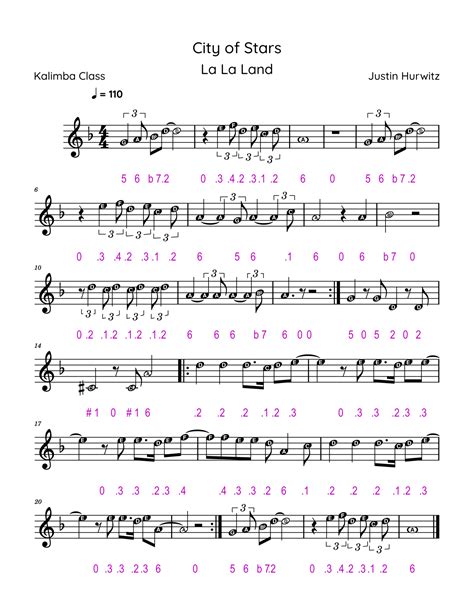 City of Stars (kalimba) .